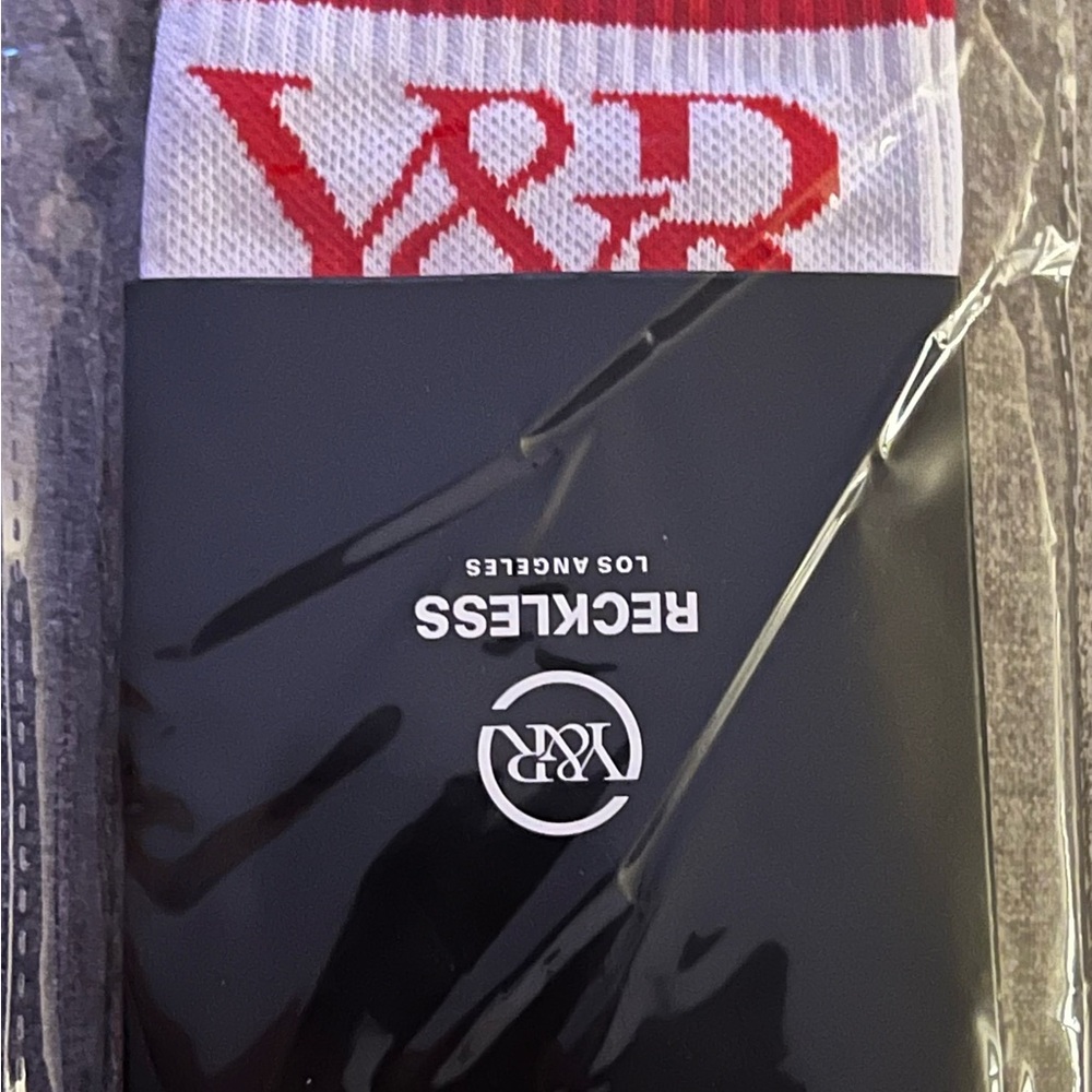 Young & Reckless Men's Red and White Socks